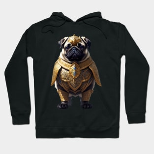 Mighty Pug in Heavy Mythical Armor Hoodie